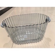 STORA 30 x 18.5 x 20cm TRANSPARENT STORAGE BASKET. MULTIPURPOSE STORAGE CONTAINER. GEAR STORAGE BASK