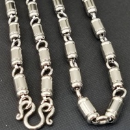 6mm Thickness Stainless Steel With 12mm Short Tubes Link Chain Amulet Necklace L73cm.