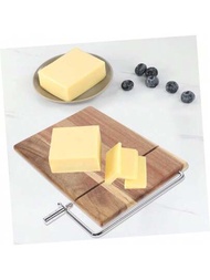 1入組奶酪片三明治切割器蔬菜切片機金屬切割器木製奶酪創意奶酪分隔器曲奇餅乾切割器鋼絲奶油刀奶油芝士大理石木製食品刨絲機