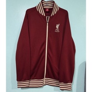 Liverpool FC Track Jacket XL | Authentic LFC Zip-Up Sports Jacket | Maroon | Men's Casual Jacket