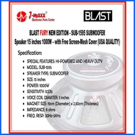 ۞ ▦ ❐ BLAST FURY NEW EDITION  SUB-1595 Subwoofer Speaker 15 inches 1000W  with Free Screen-Mesh Cov