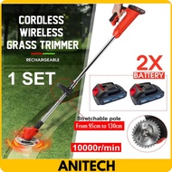 12V/88V/188V Mesin Rumput Bateri Cordless Grass Trimmer Lawn Mower Electric Saw Battery Garden Moden