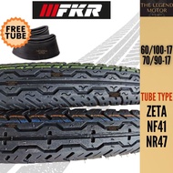 FKR Tayar 17 NF41 NR47 Zeta 60/100-17 70/90-17 (Free Tube) TAYER TIRE TYRES EX5 DREAM Original
