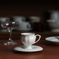 Espresso Cup Ceramic Small Tea Cup French Goblet Coffee Cup Saucer Niche espresso espresso Cup 9DOH