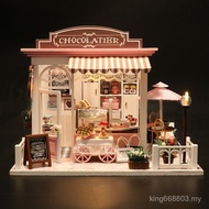 Hongda diy Hut Miniature Coffee House Hand-Assembled Villa Model Building Birthday Creative Gift Boy