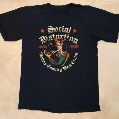 Social Distortion Band Outlaw Country West Tour 2022 T Shirt Size S 5Xl