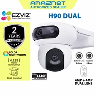 Ezviz H90 Dual 2K⁺ Dual-Lens Pan & Tilt Wi-Fi CCTV Camera Outdoor 4+4MP Two-Way Talk Weatherproof De