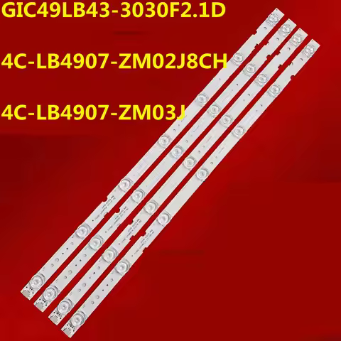 60PCS LED Strip For GIC49LB43-3030F2.1D JL.D49071330-365AS-M 4C-LB4907-ZM03J 49A260 49A261 49A262 49