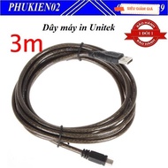 Unitek 3m 2-head anti-interference Printer Cable USB 2.0 Standard Y-C420A - Genuine product