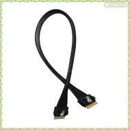 [J X Q K] PCIE4.0x8 SFF8654 to SFF8654 Male to Male Data Cable Slimsas 8X SFF8654 X8 GEN4 Cable for 