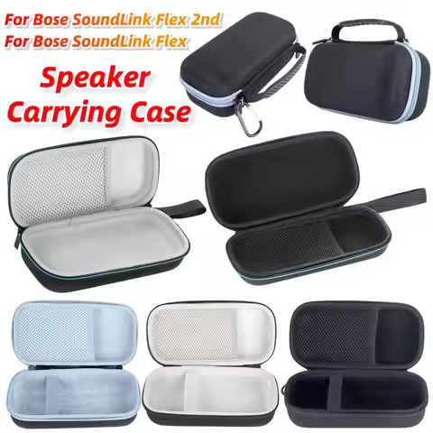 Hard Carrying Case Shockproof Speaker Case Anti-scratch with Mesh Pocket for Bose SoundLink Flex 2nd