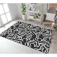 The Art and Dancing Figures Area Rug - Graffiti Carpet Indoor Home Decoration Floor Mats for Bedroom