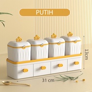 Wadah Bumbu Dapur Set Murah Unik Minimalis Rak Bumbu Dapur Set Garam Gula Bawang Kopi Murah / Tempat