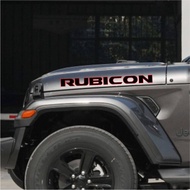 2 Pcs Engine Cover Side Hood Sticker Rubicon Unlimited Reflective Vinyl Decal For Jeep Wrangler JK J