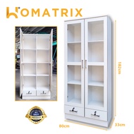 HOMATRIX Display Glass Cabinet Storage With Drawer Almari Kaca Rak Hiasan (2ft*6ft) HM2296