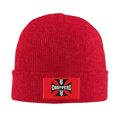 West-S-Coast-S-Chopper Iron Cross Knitted Hat For Women Men Beanie Autumn Winter Hats Warm Melon Cap
