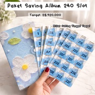 (Bonus Smart Wallet + 6 Saving Envelopes) Saving Package 240 Slot Target 28 Million Massage Number M