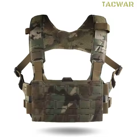 Tactical K Modular Chest Rig with Shoulder Straps Marking Breathable Mesh fit K-Z Airsoft Placard Ad