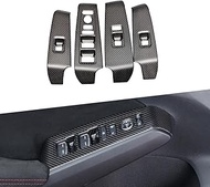 JSWAN Carbon Fiber Window Lift Button Panel Cover For 11th Gen Civic Hatchback Type R FL5 (2023+) fo