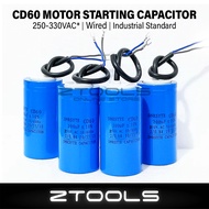 (ZTOOLS) 250V 330V Motor Starting Capacitor CD60 Condenser Kapasitor 100UF/150UF/200UF/250UF/300UF/4
