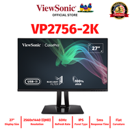 Viewsonic Monitor 27" (2560x1440 QHD) / 60Hz / IPS / 5ms GTG / VP2756-2K ColorPro (2023 Model)