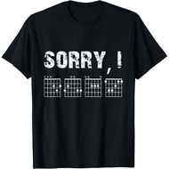 Men Fashions T-shirt Oversized READY STOCK Sorry I-DGAF Funny Hidden Message Guitar Chords For Lover