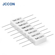 50pcs  Ceramic Cement Resistor 5W  0.1R 0.5 1 2 3 4.7 10 20 50 100 Ohm 6.8k 0.25R 0.5R 100R 680R 1K 