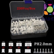 BAIHEE Header JST Connector, 2.0mm PH2.0 2p 3p 4p 5 pin 2.0mm Pitch Terminal Kit / Housing / Pin, Te
