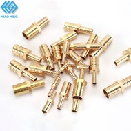 6-4mm TO 20-10mm 2 Way Brass Straight Hose Barb Connector Brass Barbed Pipe Fitting Equal Barb Reduc