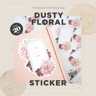 Dusty floral sticker - Hang tag Greeting Card Gift sticker hampers parcel box christmas Birthday christmas cny ramadan lebaran