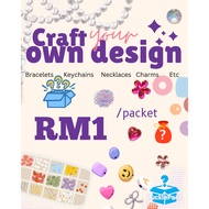 Blind Bag Packet (Beads/Flatback Charm/Charm/Spacer/Round Beads/Flower Beads/Petal Beads/etc)