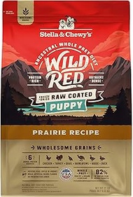 Wild Red Stella &amp; Chewy's Dry Dog Food Raw Coated High Protein Wholesome Grains Puppy Prairie Recipe, 21 lb. Bag