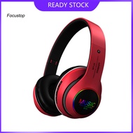 FOCUS ST-L63 Foldable Wireless Bluetooth-compatible 50 Stereo Headset with Microphone LED Light