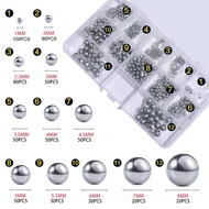620Pcs 1-8mm Metric Precision Assorted Loose Bicycle Bearing Steel Ball Assortment Kit(12 Sizes)
