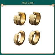 Asix gold men's 916 gold plated hoop earrings ear ring for men