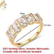 GRA 4CT Moissanite Ring S925 Sterling Silver For Women Wedding Party Birthday High Quality Rings