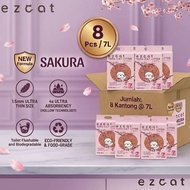 Ez Cat Bundle contains 8 pcs x 7L Tofu cat litter Sakura variant tofu cat litter/