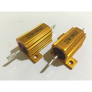 Gold Aluminum Shell Resistance RX24-25W 1KJ2KJ3KJ4KJ4.7KJ5KJ10KJ20KJ50KJ100KJ