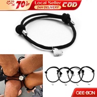 GEEBON 4Pcs Forever Clover Magnetic Bracelet for Best Friend Adjustable Braided Friendship Jewelry