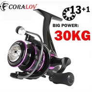 【Gratis Hadiah】CORALOV Reel Pancing Max Drag 30kg Murah  KD1000-6000 Reel Pancing Kecil Bekas Spinin