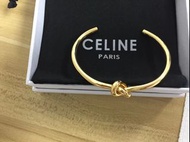 Celine Knot 中間打結造型 開口式 手鈪 女款 金色046