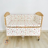 Bộ 4 tấm quây cũi cho bé 62x114cm PETIT BEBE vải muslin nhiều họa tiết êm ái an toàn