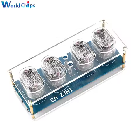 Nixie Tube Micro USB 5V 1A Digital LED Clock Circuit Board PCBA IN12 IN-12 Diy kit Electronics Retro