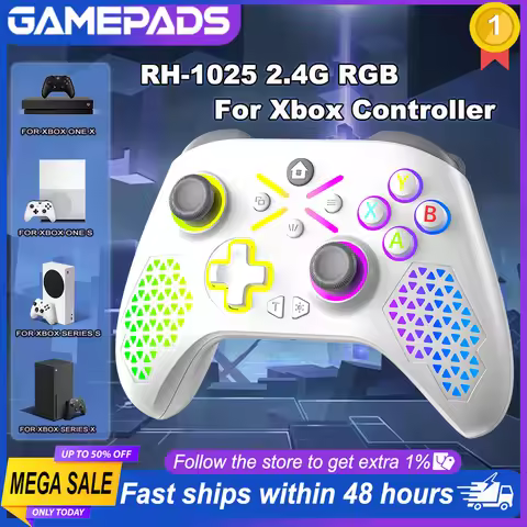 Wireless For Xbox One Controller with RGB LED Backlight Compatible For Xbox One, XboxOne X/S, Xbox S