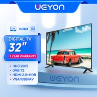 WEYON ทีวี 32 นิ้ว LED tv 20/21/24 นิ้วทีวี 32 นิ้ว ทีวีดิจิตอลอนาล็อก ทีวีจอแบน โทรทัศน์ถูกๆ  tv television  ราคาพิเศษ รับประกัน 1 ปี