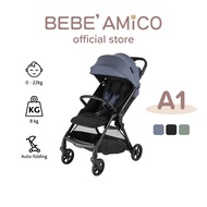 Bebe Amico A1 Auto Fold Newborn Stroller | Baby Stroller | Kerusi Penolak Bayi