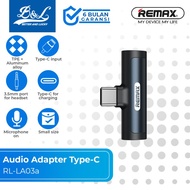 REMAX RMAX RL-LA03a Audio Adapter Type-C Charging Headset 3.5mm Mic-on