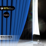 [ LC Curtain Design ] Maxims Semi-Blackout Curtain / Plain Semi-Blackout Curtain (Up to 80% Dim-Out)