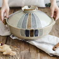 日本佐治陶器 日本製 和風十草系列8號 土鍋 湯鍋 2300ML