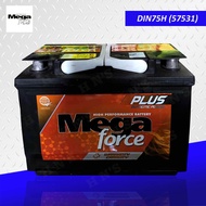Mega Force Plus DIN 74 DIN75H 57531 (75AH) Maintenance Free Automotive Battery with 24 Months Warran